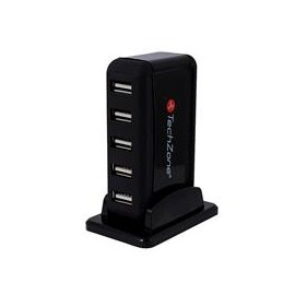 HUB TECHZONE TZ17HUB01 7 PUERTOS USB 2.0 CARGADOR DE CORR...