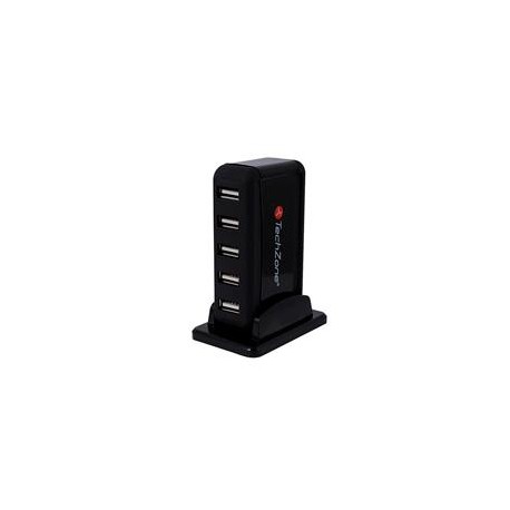 HUB TECHZONE TZ17HUB01 7 PUERTOS USB 2.0 CARGADOR DE CORR...