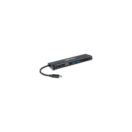 DOCKING 4-1 MANHATTAN USB-C A HDMI VGA 2 USB 3.1  LECTOR ...