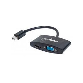 ADAPTADOR MANHATTAN MINI DISPLAYPORT A HDMI VGA 2-1 4K