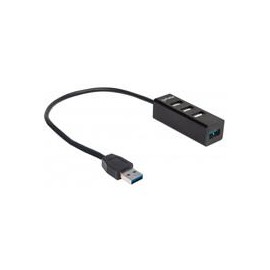 HUB USB V2.0  3 PTOS Y V3.0 1 PTO SIN FUENTE MANHATTAN