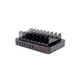 ESTACION DE CARGA MANHATTAN USB 10 PTOS 8 BAHIAS 76W SMAR...