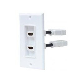 COPLE MANHATTAN HDMI BLANCO CON FACEPLATE 2 PUERTOS